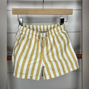 Zara Kids: Yellow and White Striped Swim Trunks, 4-5 years